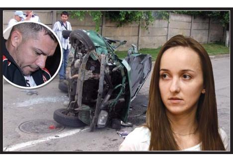 SÂMBĂTA NEAGRĂ. Într-o sâmbătă liniştită de iunie, aflat la volanul Mercedesului său S320, Iuliu Kiss (medalion) izbea din plin firavul Tico (fundal) în care se aflau gemenele Adriana şi Anca Jurcan (foto), împreună cu verişoara lor, Mihaela. Adriana a fost ucisă pe loc, celelalte tinere supravieţuind miraculos, dar împovărate pentru tot restul zilelor de amintirea funestei tragedii
